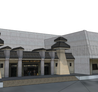 兵马俑二号坑草图大师模型下载、兵马俑二号坑su模型下载