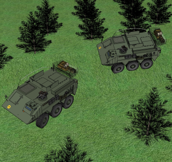 西班牙BMR-600轮式步兵战车草图大师模型，步兵战车SU模型下载