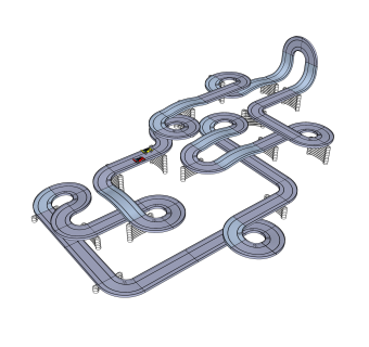 现代玩具车赛车道草图大师模型，玩具su模型下载