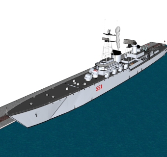 意大利朱塞佩-加里波第号巡洋舰草图大师模型，巡洋舰SU模型下载