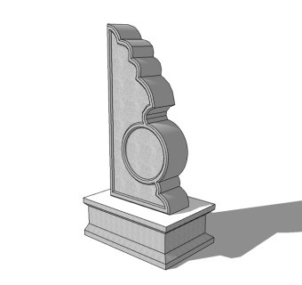 抱鼓石sketchup模型下载，抱鼓石草图大师模型