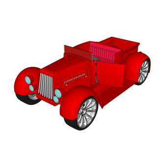 欧式汽车免费su模型，汽车sjp模型，汽车草图大师素材下载