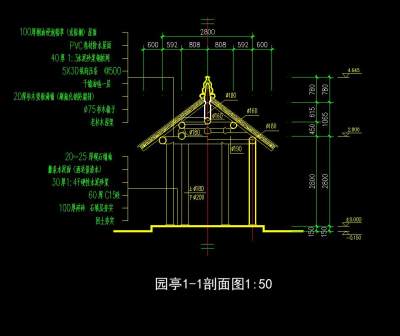 园亭全套CAD施工图，园亭全套CAD图纸下载