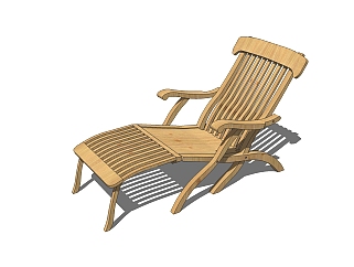 中式精品躺椅SU模型，躺椅sketchup模型下载