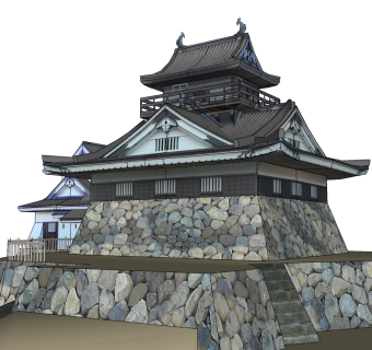日式建筑城堡草图大师模型下载、日式建筑su模型下载