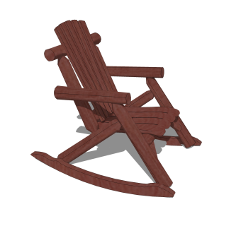 现代摇椅sketchup模型，摇椅草图大师模型下载