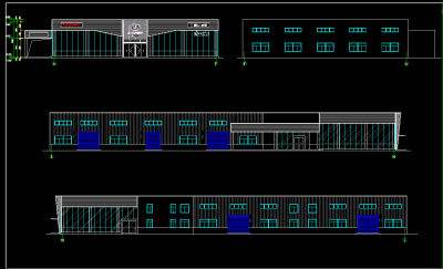 4S汽车店建筑施工图，汽车点CAD施工图纸下载