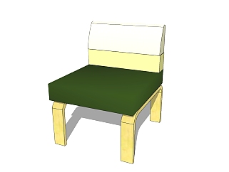 日式单椅skb模型分享，椅子SU模型下载