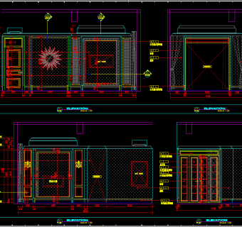 蓝湾大户型样板房cad施工图下载、蓝湾大户型样板房dwg文件下载