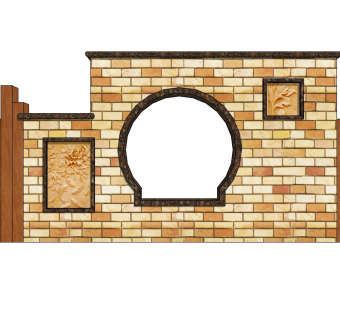 现代景观墙草图大师模型，景墙sketchup模型下载