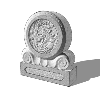 抱鼓石sketchup模型下载，抱鼓石草图大师模型