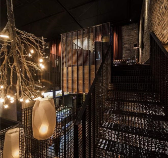 复古时尚餐厅CAD施工图，餐厅CAD建筑图纸下载