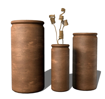 现代笔筒桌面饰品草图大师模型，笔筒桌面饰品sketchup模型免费下载