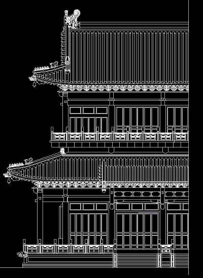 弥勒佛古建CAD施工图，寺庙CAD建筑图纸下载