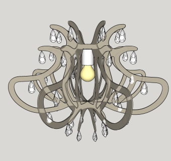 北欧吊灯sketchup模型，吊灯草图大师模型下载
