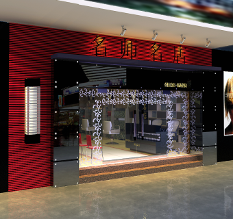 现代理发店CAD施工图，理发店CAD建筑图纸免费下载