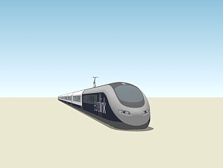 现代高铁列车草图大师吗，高铁sketchup模型