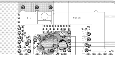 办公庭院景观设计CAD平面图