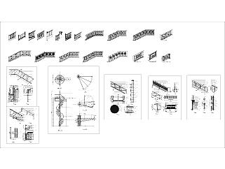 楼梯造型建筑大样图CAD图纸设计