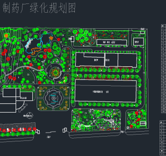 各式广场景观绿化设计CAD平面图，景观园林CAD建筑图纸下载