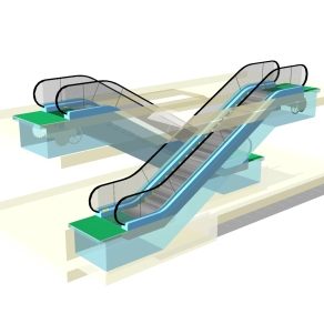 现代手扶电梯草图大师模型，手扶电梯sketchup模型免费下载