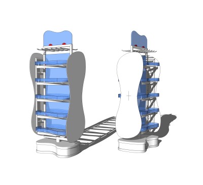 现代展示架草图大师模型，展示架su模型下载