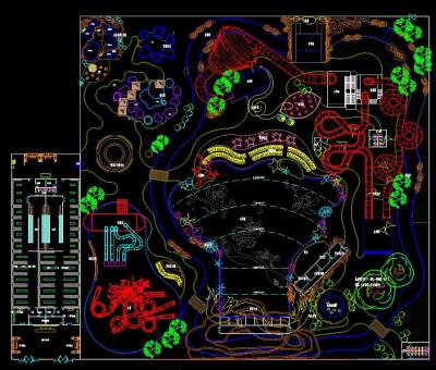 温泉水乐园平面方案CAD图纸