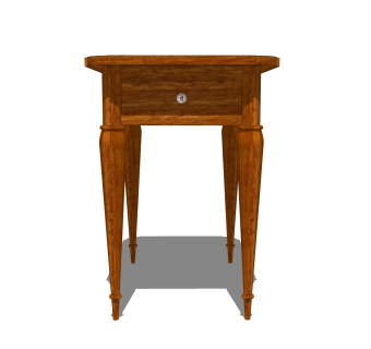 中式床头柜草图大师模型，床头柜SKP模型下载