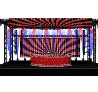 现代艺术舞台草图大师模型，舞台sketchup模型下载