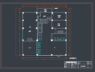 某酒店平面布置图，酒店平面CAD施工图纸下载