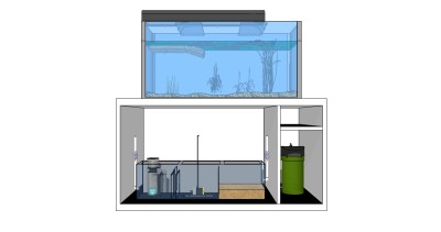 现代定做玻璃鱼缸SU模型，鱼缸skp文件下载