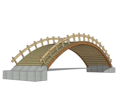 拱桥草图大师模型下载，sketchup拱桥模型分享