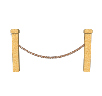 现代栏杆SU模型，栏杆SKB文件下载