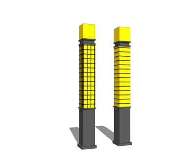 现代时尚创意景观灯草图大师模型，景观灯sketchup模型下载