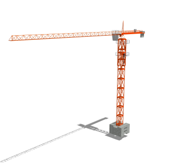 现代大型工用塔吊起重机su模型，工业器材草图大师模型下载