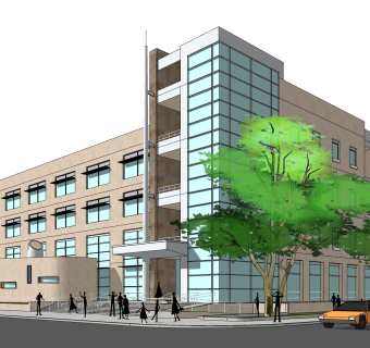 现代办公楼草图大师模型，办公楼sketchup模型免费下载