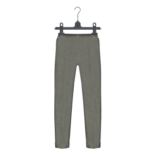 现代休闲裤子草图大师模型,服装店衣架su模型下载