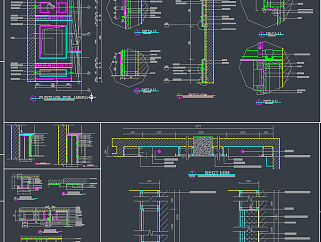 节点剖面CAD素材,图库CAD建筑图纸下载