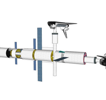 现代空间站草图大师模型，空间站su模型免费下载