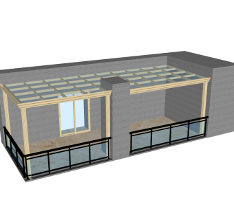 现代风阳光房2su模型下载