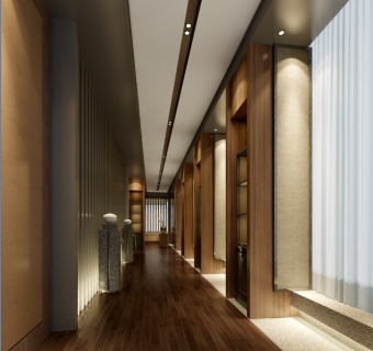 四季酒店二层中餐厅施工图，餐厅CAD平面图下载