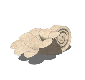 现代海螺喇叭雕塑su模型,摆件草图大师模型下载