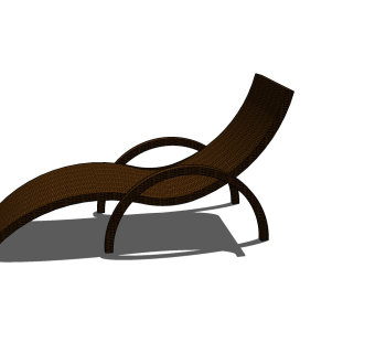现代户外躺椅草图大师模型，户外躺椅SU模型