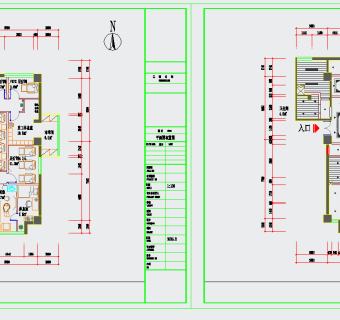 足疗店CAD平面图施工图下载、足疗店dwg文件下载