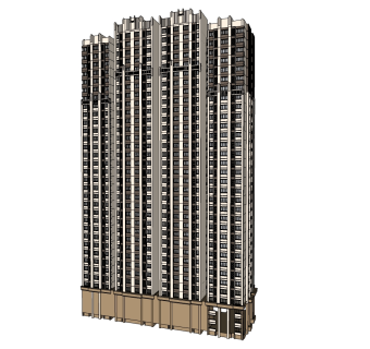 欧式住宅楼sketchup模型下载，住宅楼草图大师模型