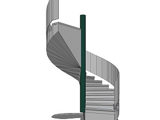 现代<em>旋转楼梯</em>免费su模型，楼梯skp模型下载