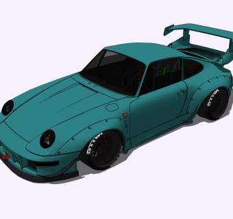 现代跑车su模型，现代跑车sketchup模型，跑车su素材下载