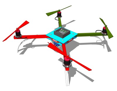 现代小型无人机sketchup模型，无人机草图大师模型下载