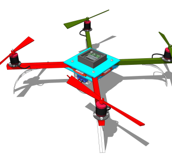 现代小型无人机sketchup模型，无人机草图大师模型下载