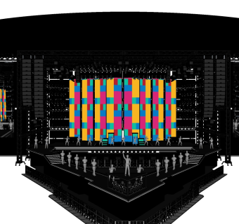 现代艺术舞台草图大师模型，舞台sketchup模型下载